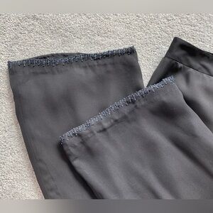 Willi Smith 100% Silk, Black Dressy Pants, Bead-Embellished, Size 6
